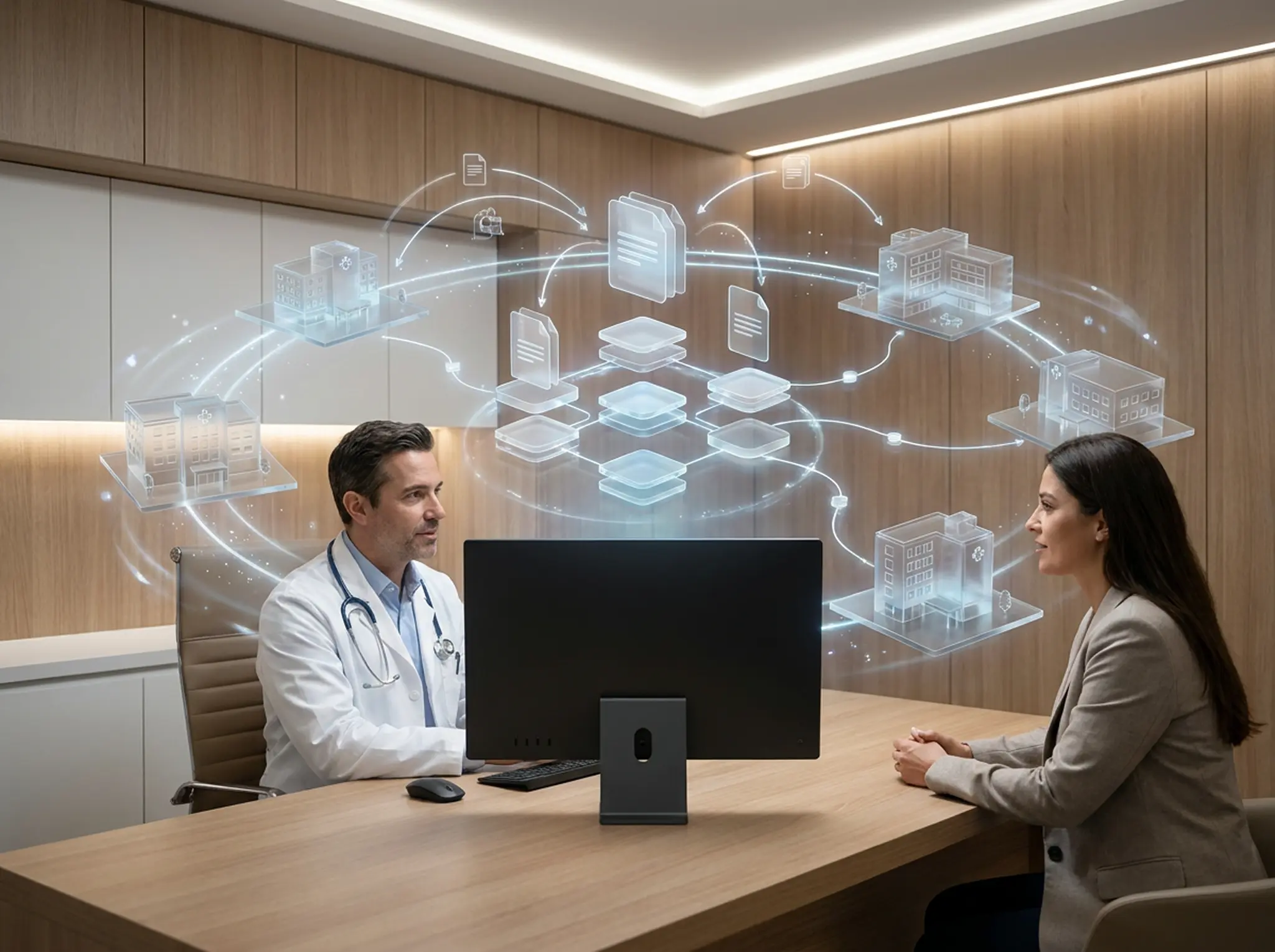 Centralized data access for seamless coordination with clinics or hospitals